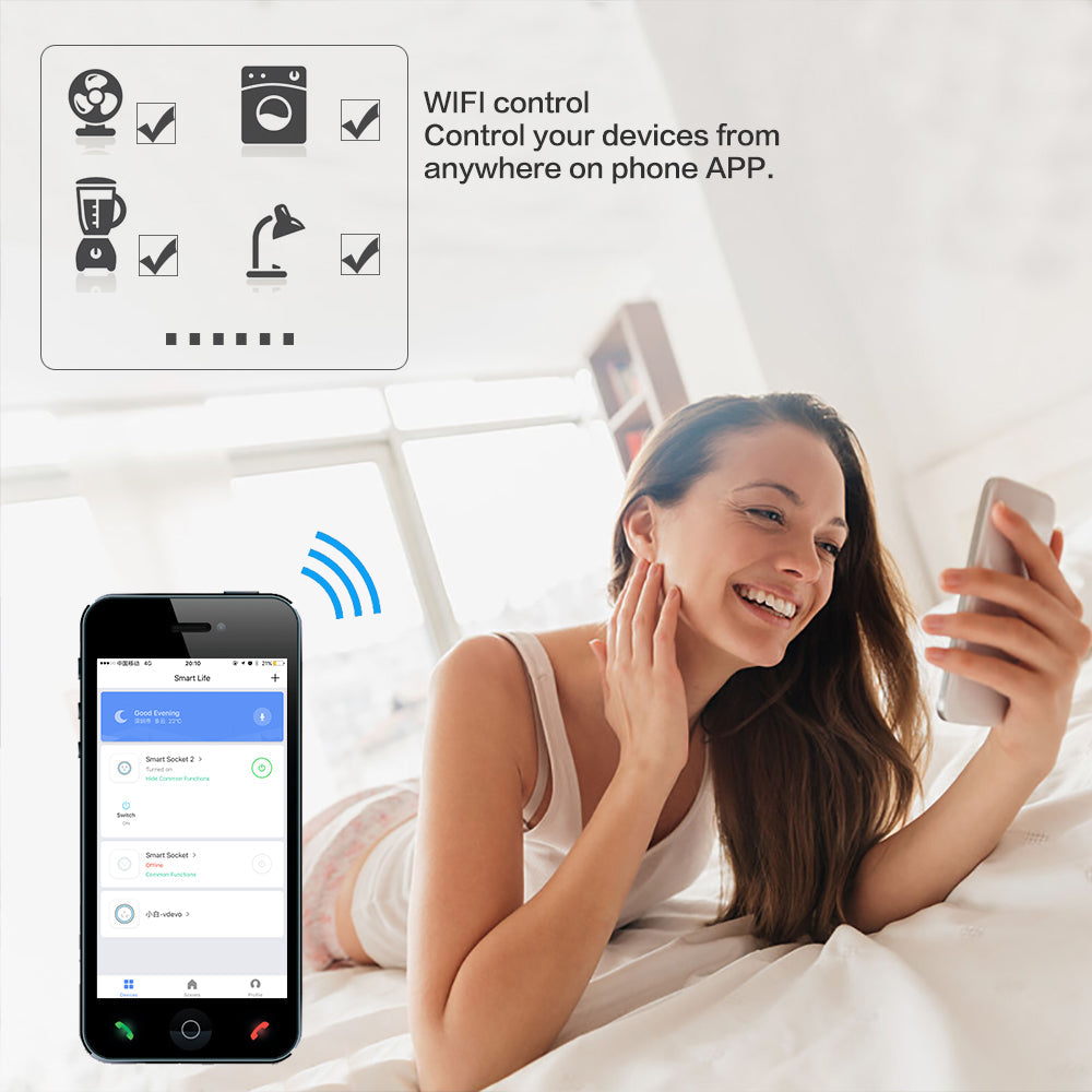 Enchufe Inteligente WiFi Smart Plug - Compatible con Alexa y Google Home